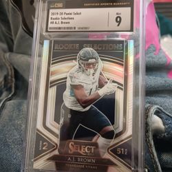 CGC 9 Mint 2019-20 Panini Select AJ Brown Philadelphia Eagles Rookie Card 