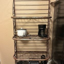 Vintage Wrought Iron  bakers rack