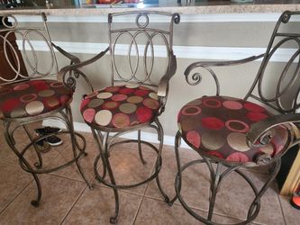 Swivel BAR Stools Heavy Metal Tall Stools