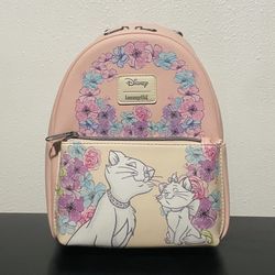 Loungefly Disney The Aristocats Duchess & Marie Floral Mini Backpack