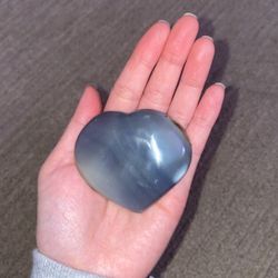 Orca Agate Heart Crystal Carving