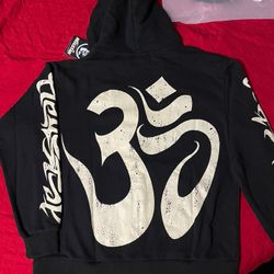 Hellstar Cream Print Zip Up Hoodie Size L & M