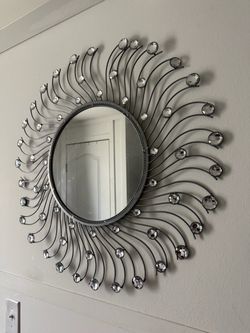 Mirror, silver, and 28’’
