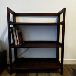 Bookshelf with 3 shelves, dark wood