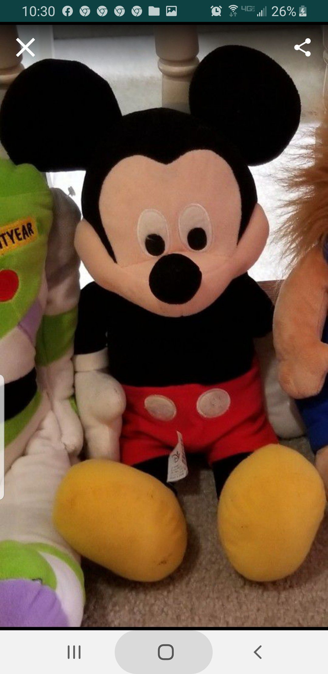 Mickey Mouse plushie