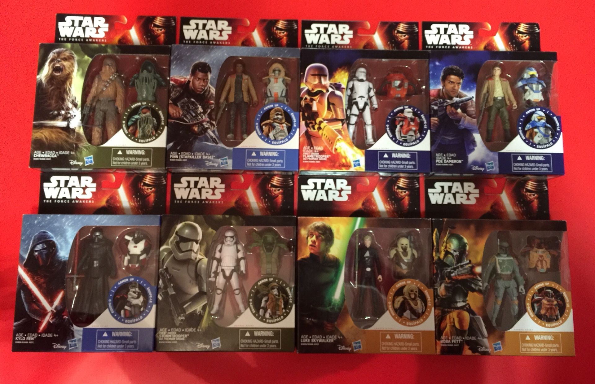 Eight (8) Star wars action figure collection - 1st Wave Toys Episode 7 on 09/2015