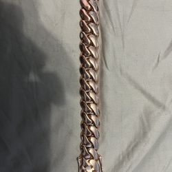 Rose Gold Cuban Bracelet 
