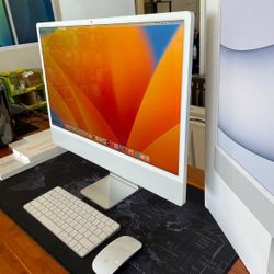 Apple iMac 24” 2021 M1 Chip 8GB//256GB SSD Like New -AppleCare+ 7/23/2024