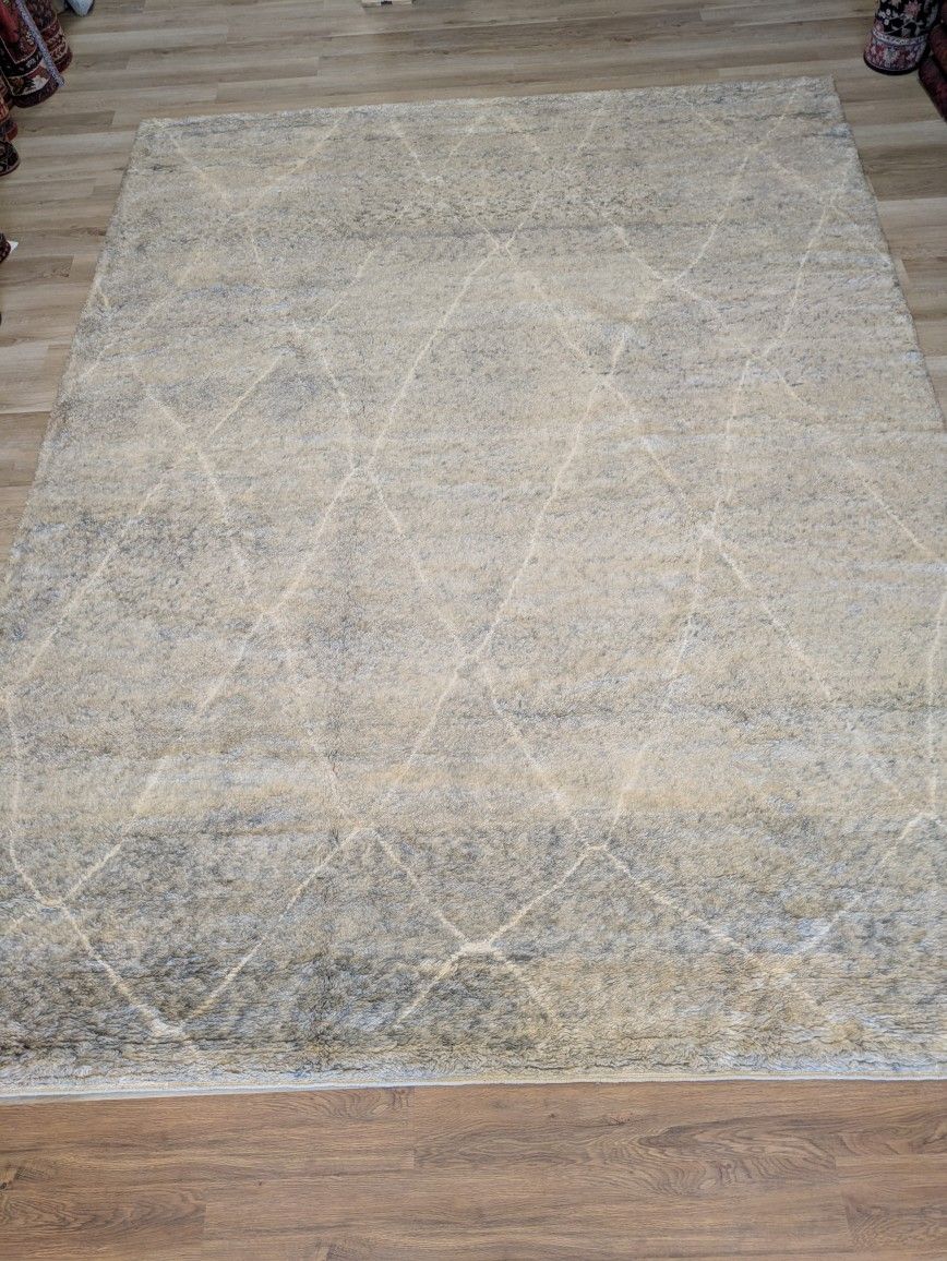 Handknotted Wool Rug 9x12