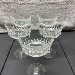 Cut Glass Stemmed Glasses