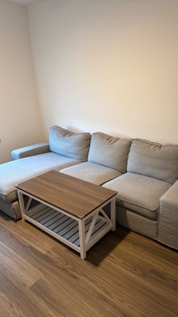 Gray Fabric Sectional Sofa with Chaise