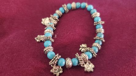 Bracelet. Silver And Beads