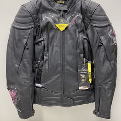 Scorpion EXO Elektra Genuine Leather Motorcycle Jacket Ladies Small-medium 