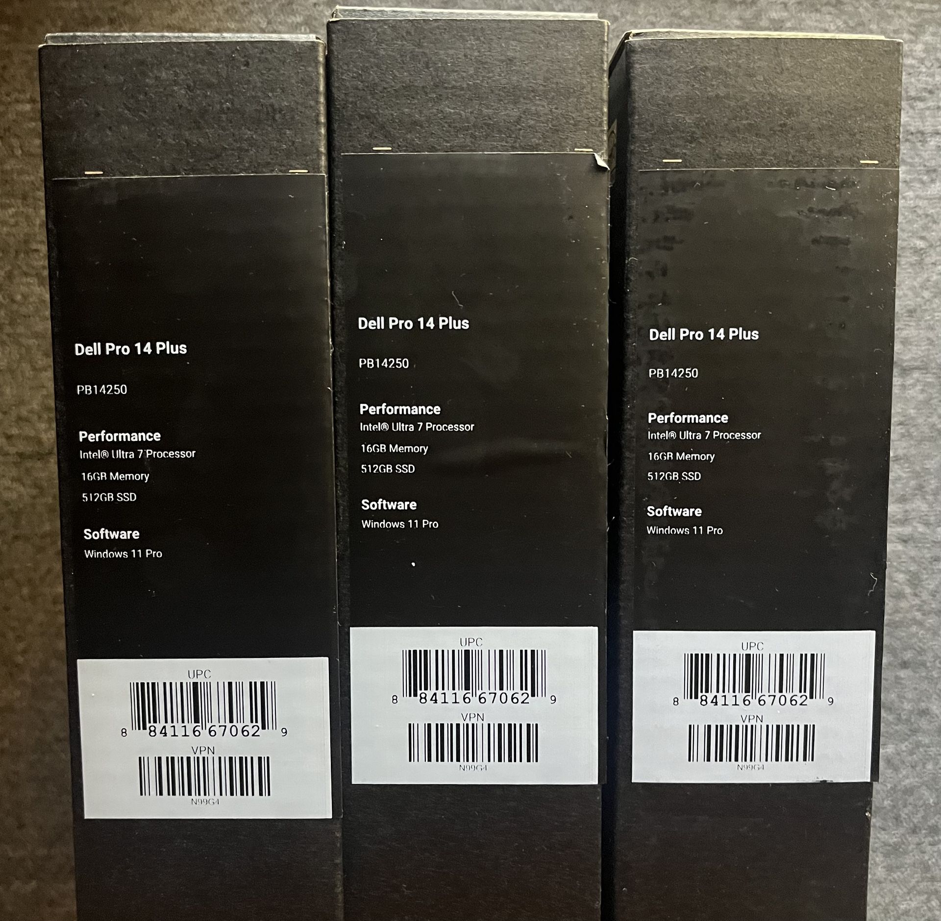 3 x 2025 Dell Pro 14 Plus - TOUCH - Intel Ultra 7 - 16GB - 512GB Laptop