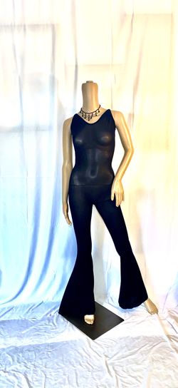 See-through mesh Bellbottom bodysuit