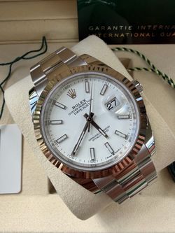 Brand New Rolex Datejust 126334 white Gold Bezel - Full set