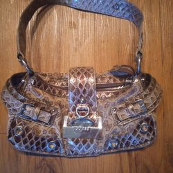 Vintage Snakeskin Guess Handbag