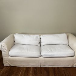 White Microfiber Sofa 