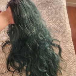 Green Lace Front Wig 