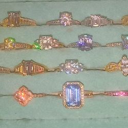 18 High Quality 925 Cz Rings Sizes 10 And 11