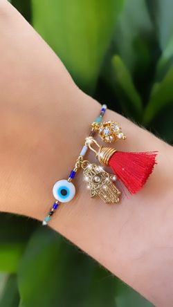 Beautiful Lucky Bracelet Evil Eye Hamsa