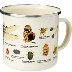 Gift Republic Insect Enamel Outdoor Camping Mug Large Metal Coffee Cup Garden...