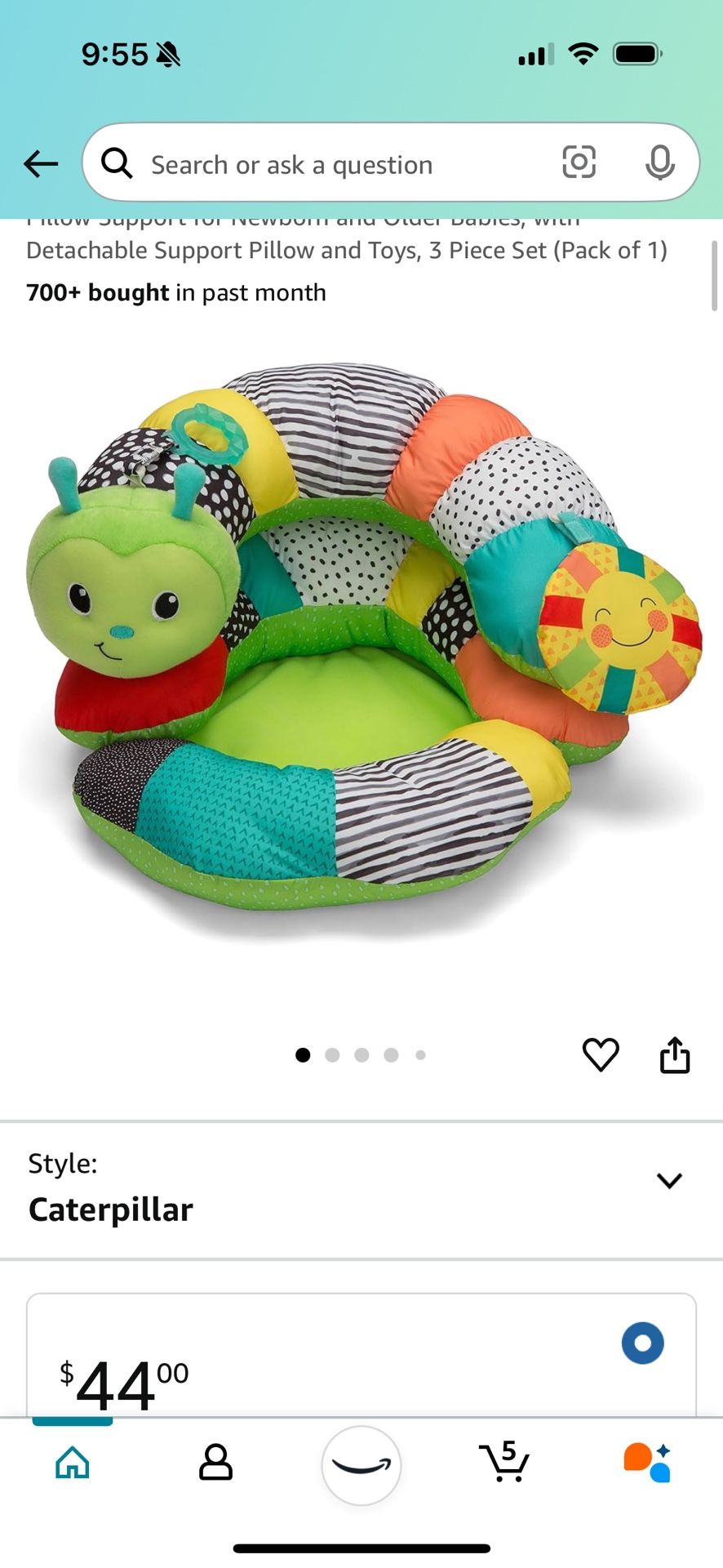 PropAPillar Baby Tummy Time & Seat