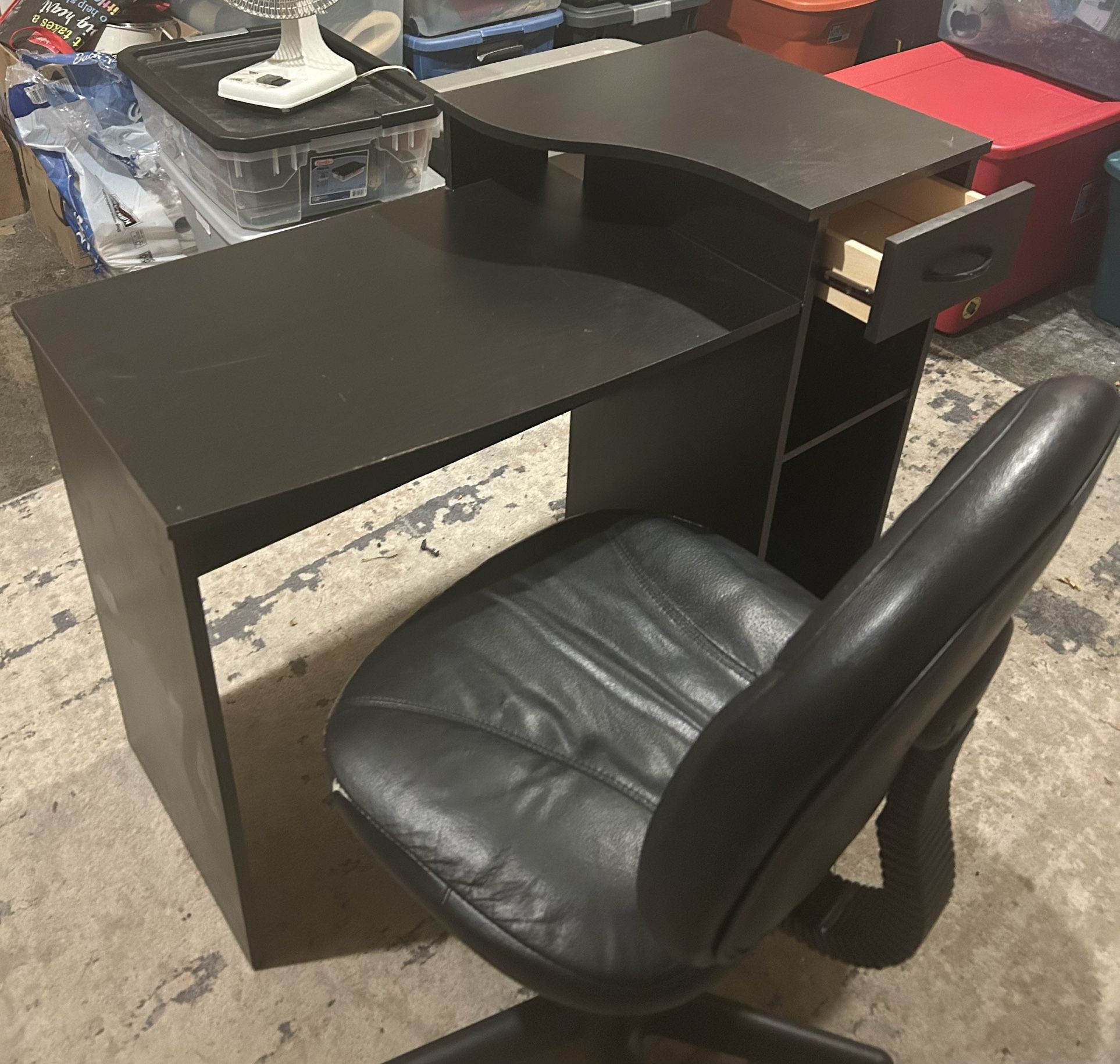 Black Desk And Chair