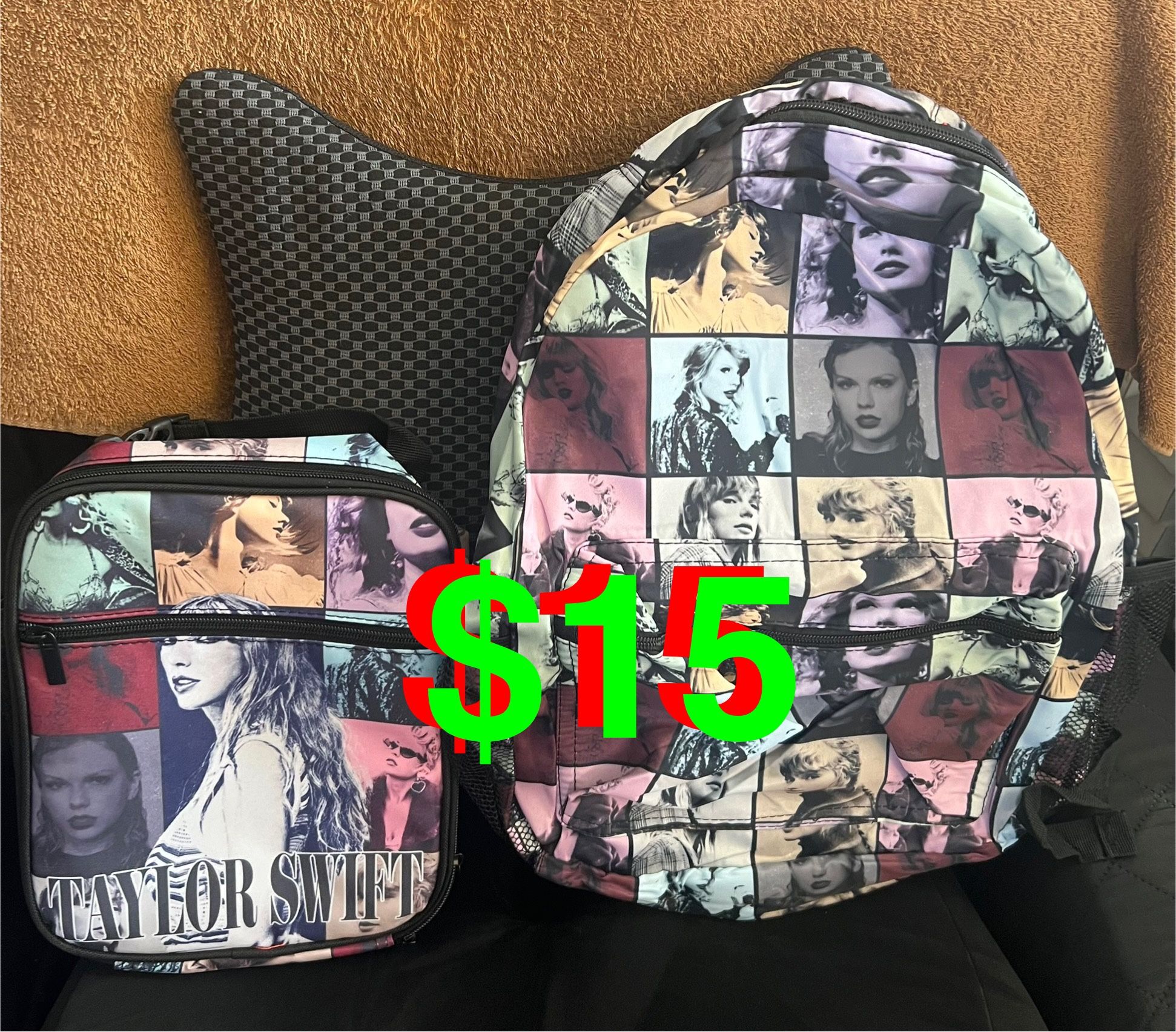 XOUPDA - Taylor Swift Music Backpack Rock School Backpack Cute Back Pack School Book Bag Lightweight Schoolbag With Lunch Bag Box For Boys Girls Gifts