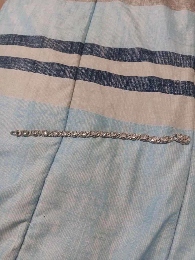 Iced Diamond Station Bracelet.