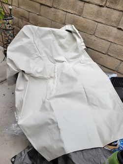 White 1971 VW vert canvas top