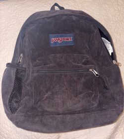 Black Corduroy JanSport Backpack