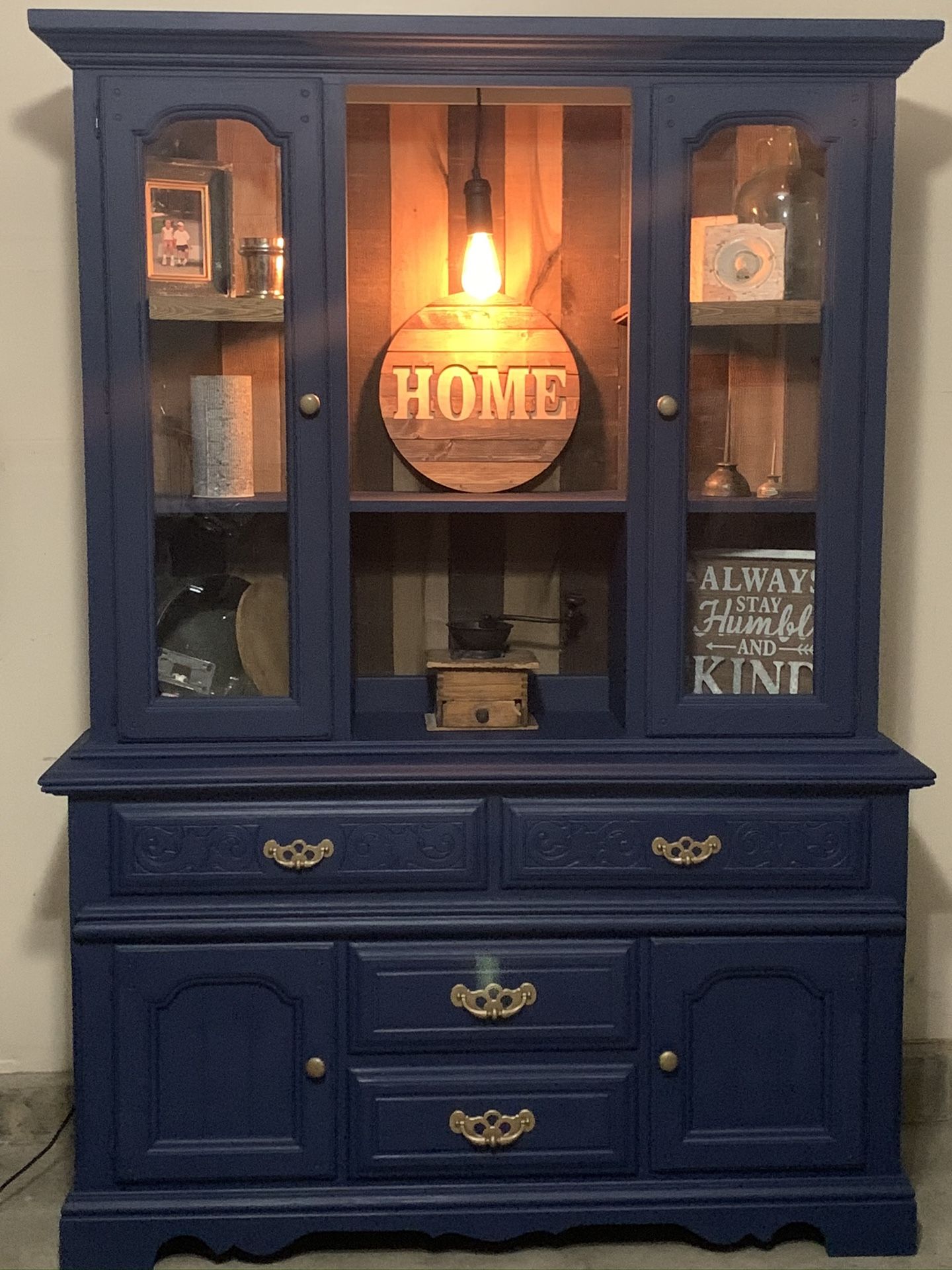 Navy blue hutch