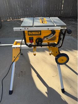 10” Dewalt table saw with stand.