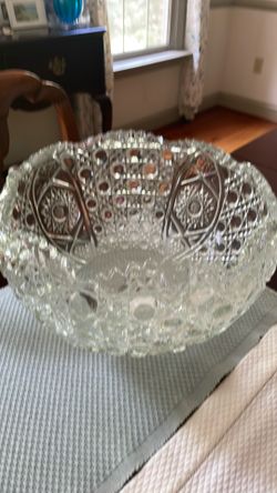 Beautiful cut glass punch bowl