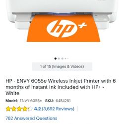 HP Envy 6055e printer connects to multiple devices. Print scan copy.has 2 sidded printing.can print from smart phone laptop computer. 