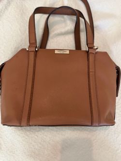 Kate Spade New York Brown Leather Satchel Crossbody Purse Handbag
