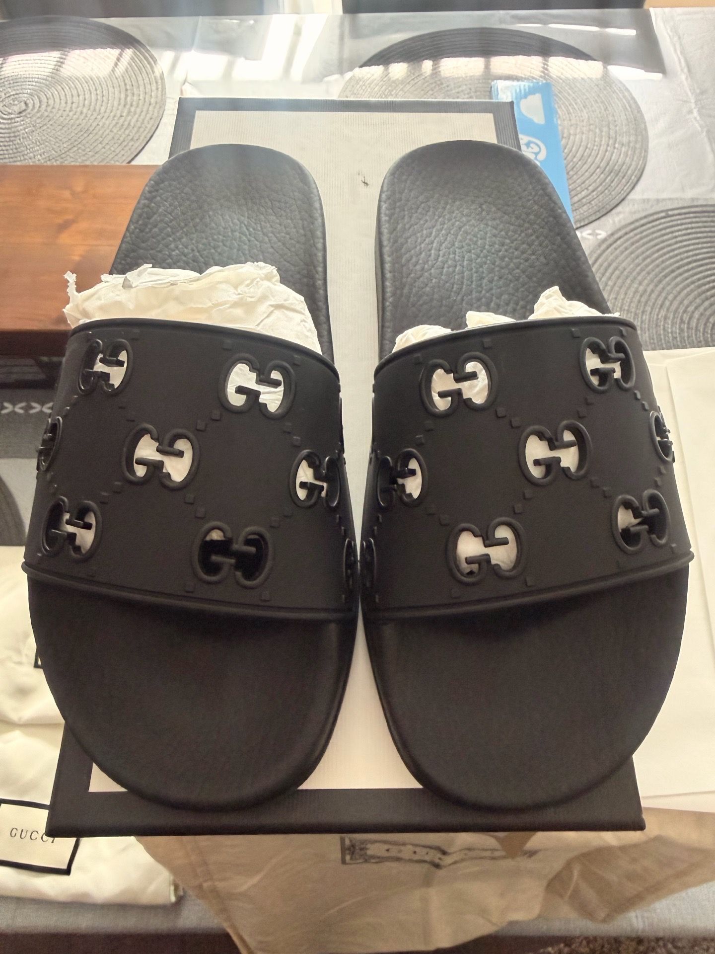 Gucci Woman GG Rubber Slides size 38