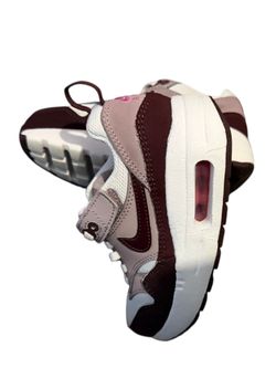 Nike Air Max 1 Unisex EasyOn Toddler "White / Burgundy Crush / Light Violet Ore Size 9C