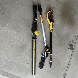 Dewalt Pole Hedger and Pole Saw combo