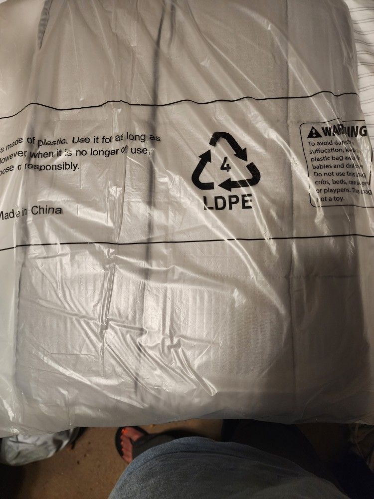15lb Gray weighted Blanket-New
