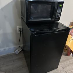 Mini Fridge + Microwave 