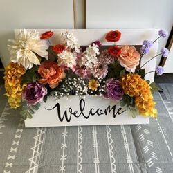 Floral Welcome Sign 