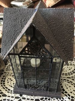 Glass & Metal Candle Holder