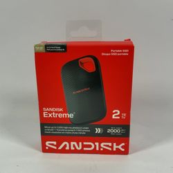 New SanDisk Portable Extreme Portable SSD 2TB USB-C to USB-C SSD SDSSDE70-2T00