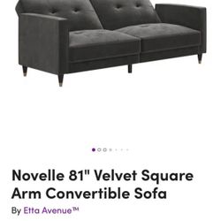 81” Gray Sleeper Sofa / Futon - Brand New