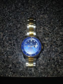 GCEVS Two-Tone Watch with Blue Dial
