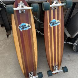 2- vintage wooden skateboards bolt in great shape asking $75.00  each