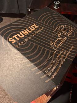 STUNLUX 10” Ultra-Thin Active Powered Subwoofer – New in Box