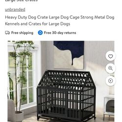 Heavy Steel Dog Crate And Dog Orthopedic Bed